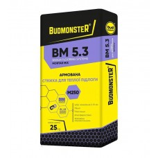 BudmonsteR BM 5.3 м-250 Стяжка для підлоги цементна армована 5-40 мм (25 кг)