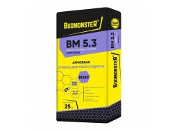 BudmonsteR BM 5.3 м-250 Стяжка для підлоги цементна армована 5-40 мм (25 кг)