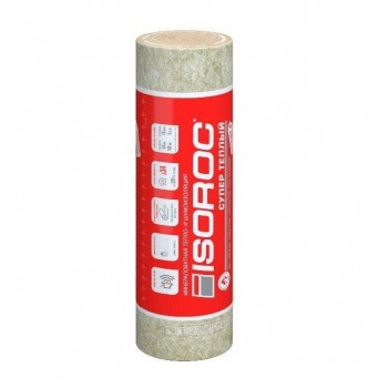 Утеплитель базальтовый 18 кг/м3 Isoroc Super Warm (4100x1220x100 мм) - 5 кв.м/рул