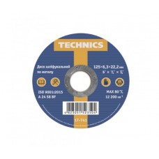 Technics Круг (диск) зачисний по металу 125x6,3x22, 2 мм