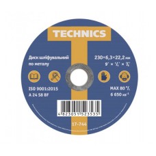 Technics Круг (диск) зачисний по металу 230x6,3x22,2 мм