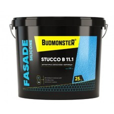 Budmonster STUCCO B SILICONE 11.1 Штукатурка декоративная силиконовая «Барашек» зерно 1.5 мм (25 кг)