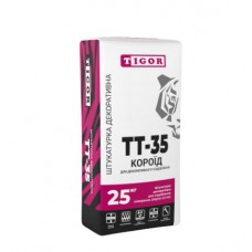 TIGOR TT-35 Штукатурка декоративная «Короед» зерно 2,5 мм белая (25 кг)