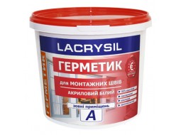 Lacrysil Герметик для монтажних швів акриловий білий а (7 кг)
