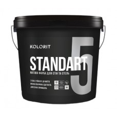 Kolorit Standart 5 Фарба інтер'єрна латексна матова база а (6,3 кг/4,5 л)