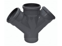 Каналізація внутрішня Хрестовина 110x110x110 мм 45°
