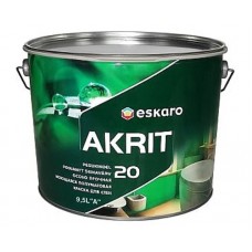 Eskaro Акрит 20 Краска интерьерная для стен полуматовая стойкая к мытью (13,3 кг/9,5 л)