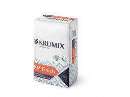 Гіпсова шпаклівка KRUMIX KM Finish, 25 кг – ідеальне фінішне покриття.