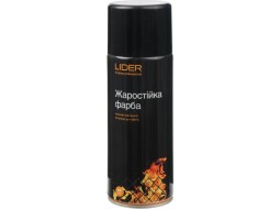 LIDER Эмаль аэрозольная жаростойкая черная (400 мл)