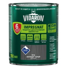 VIDARON V16 Импрегнат пропитка для дерева серый антрацит (0,7 л)