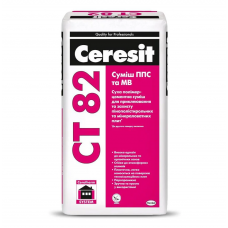 CERESIT CT-82 Клей для пінопласту і мінеральної вати (приклеювання і армування) (25 кг)
