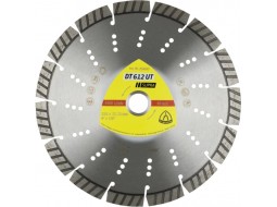 Klingspor Круг відрізний алмазний DT 612 UT 230x2,6x22, 23 мм 15 сегменти 42x2, 6x12 мм турбо стандарт