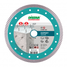 DISTAR Turbo Expert Круг (диск) алмазний відрізний по бетону і тротуарній плитці 230 мм