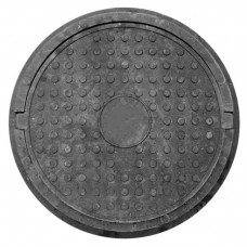 Люк смотровой канализационный max 2 т (черный) круглый