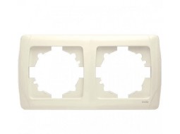 Электрика VIKO Carmen Рамка 2-постовая горизонтальная кремовая