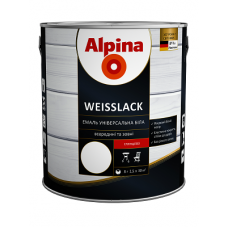 Alpina Weisslack Эмаль алкидная универсальная глянцевая белая (0,75 л)