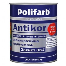 Polifarb Antikor Грунт-емаль Захист 3 в 1 сіра (2,7 кг)