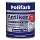 Polifarb Antikor Грунт-емаль Захист 3 в 1 Світло-сіра (0,9 кг)