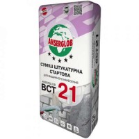 Штукатурка цементно-известковая Anserglob BCT-21 стартовая 5-30 мм, 25 кг, серая