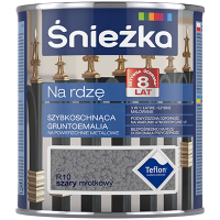 Снежка Na Rdze R10 Грунт-эмаль по ржавчине серая молотковый эффект (0,65 л)