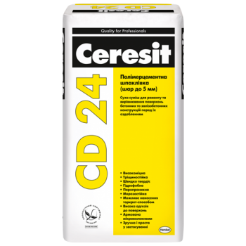 CERESIT CD-24 Полимерцементная шпаклевка (25 кг)