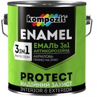 Kompozit PROTECT Емаль антикорозійна 3 в 1 чорна (0,75 кг)
