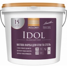 Kolorit Idol Фарба інтер'єрна латексна стійка до миття, база а (12,3 кг/9 л)