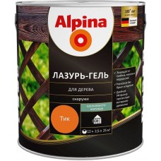 Alpina Lasur-Gel лазур-гель для деревини шовковисто-матова Тік (2,5 л)