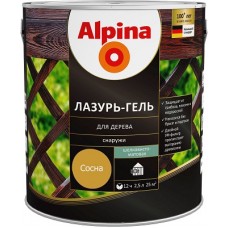 Alpina Lasur-Gel Лазурь-гель для древесины шелковисто-матовая сосна (2,5 л)