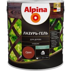Alpina Lasur-Gel лазур-гель для деревини шовковисто-матова горіх (2,5 л)