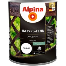 Alpina Lasur-Gel лазур-гель для деревини шовковисто-матова біла (0,75 л)