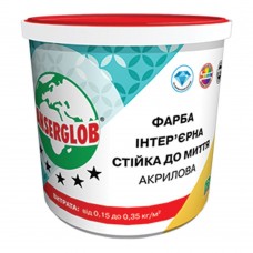 Anserglob Фарба інтер'єрна акрилова стійка до миття (14 кг/10 л)