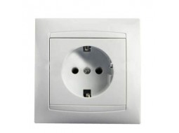 Електрика Розетка 16А із заземленням біла