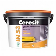 CERESIT IN-53 Краска интерьерная латексная матовая Люкс (14 кг/10 л)