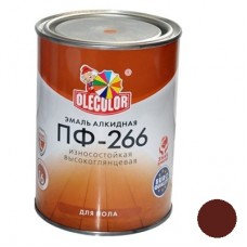 Эмаль ПФ-266 красно-коричневая (0,9 кг)