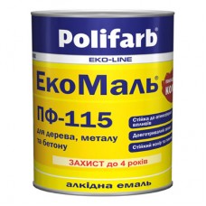 Polifarb ЭкоМаль Эмаль ПФ-115 белая (0,9 кг)
