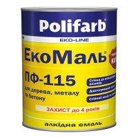 Polifarb ЭкоМаль Эмаль ПФ-115 красно-коричневая (2,7 кг)