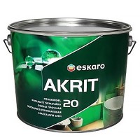 Eskaro Акрит 20 Краска интерьерная для стен полуматовая стойкая к мытью (4 кг/2,85 л)