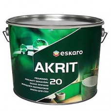 Eskaro Акрит 20 Фарба інтер'єрна для стін напівматова стійка до миття (4 кг/2,85 л)