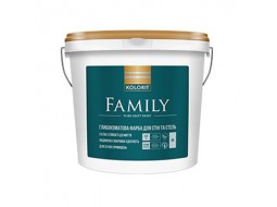 Kolorit Family Латексная интерьерная краска, база А, 12,6 кг/9 л, моющаяся