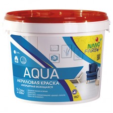 Нанофарб Agua Краска интерьерная стойкая к мытью (14 кг/10 л)