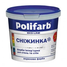 Polifarb Фарба інтер'єрна акрилова Сніжинка (7 кг/5 л)