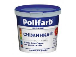 Polifarb Краска интерьерная акриловая Снежинка (7 кг/5 л)