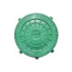 Люк смотровой канализационный (зеленый) круглый с запорным механизмом
