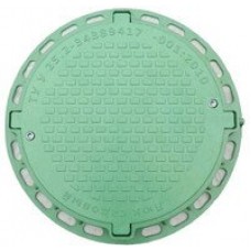 Люк оглядовий каналізаційний (зелений) круглий з запірним механізмом