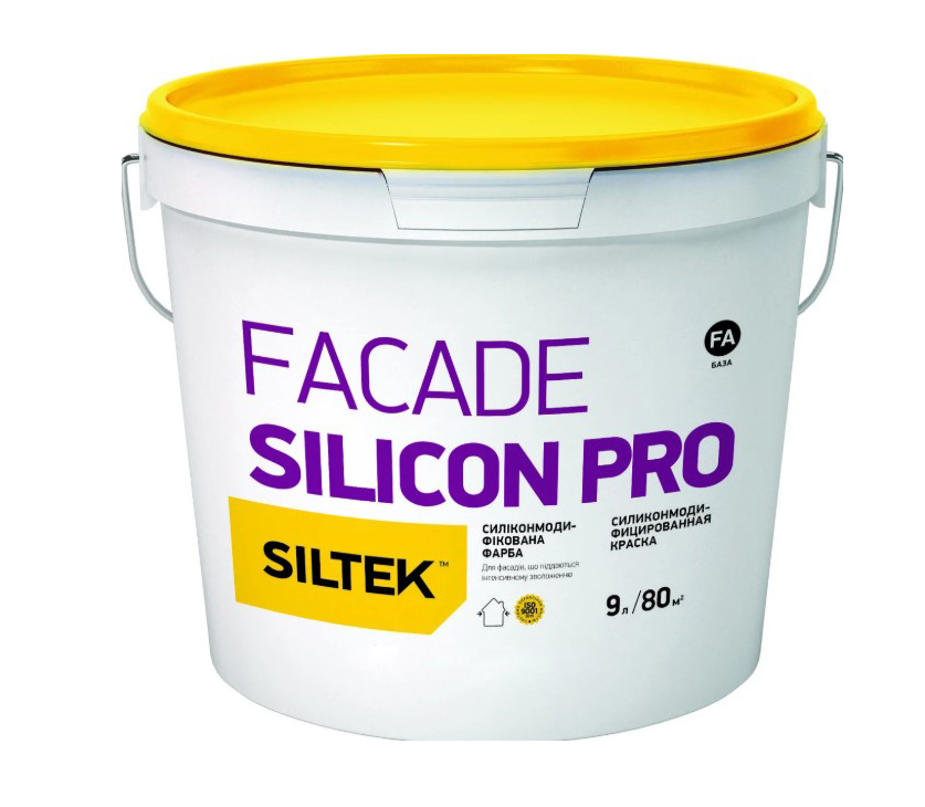 Siltek Facade Pro Silicon Фарба фасадна силіконова База а (6,3 кг/4,5 л ...